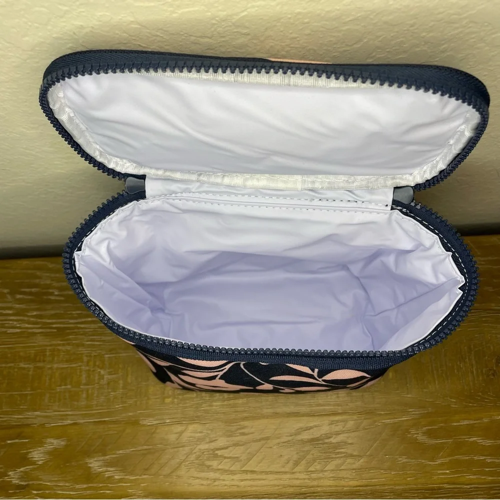 Kate Spade Garden Vine Lunch Tote Pink and Navy Blue